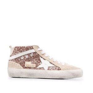 Golden Goose Mid Star Glitter Upper Leather Star Sneakers